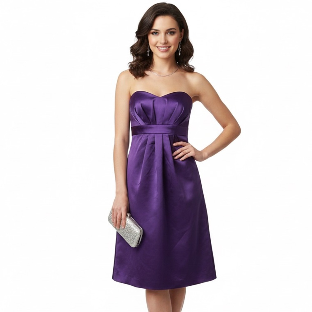 Alfred Angelo VTG babydoll Strapless Sheath Dress Cocktail 12